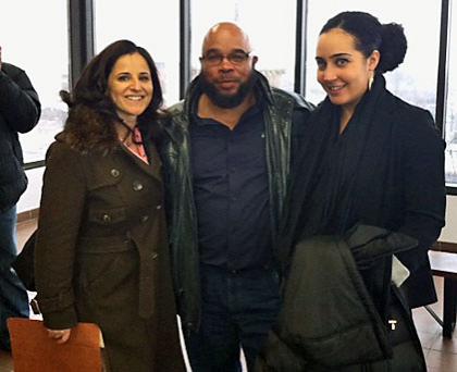 Innocence Project: Photo: Senior Staff Attorney Vanessa Potkin, new exoneree Gerard Richardson and Paralegal Gina Papera-Ewing at the court for today’s hearing.